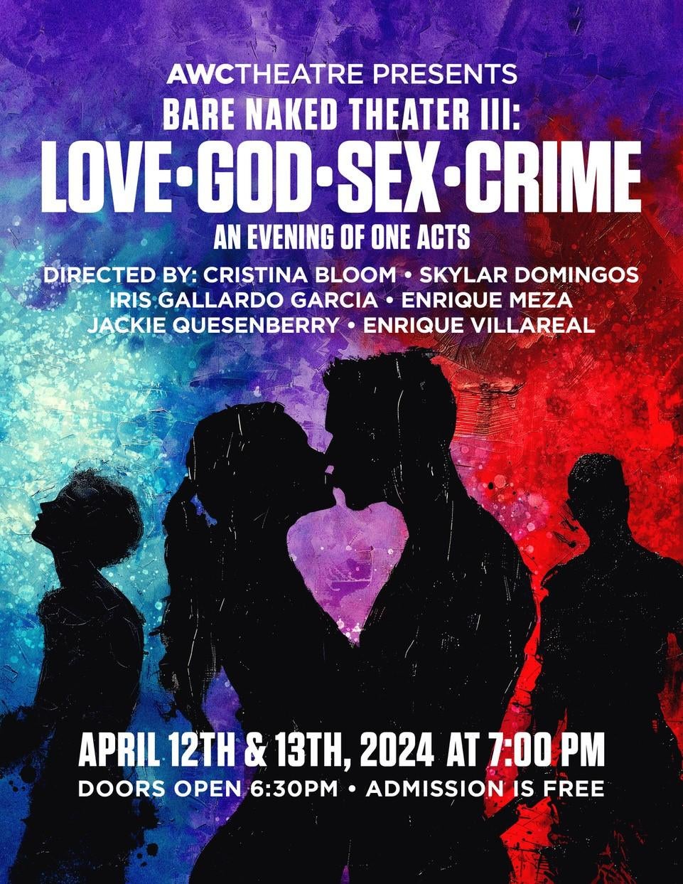 Love+God+Sex+Crime; student directed 10-minute plays | Arizona Western  College